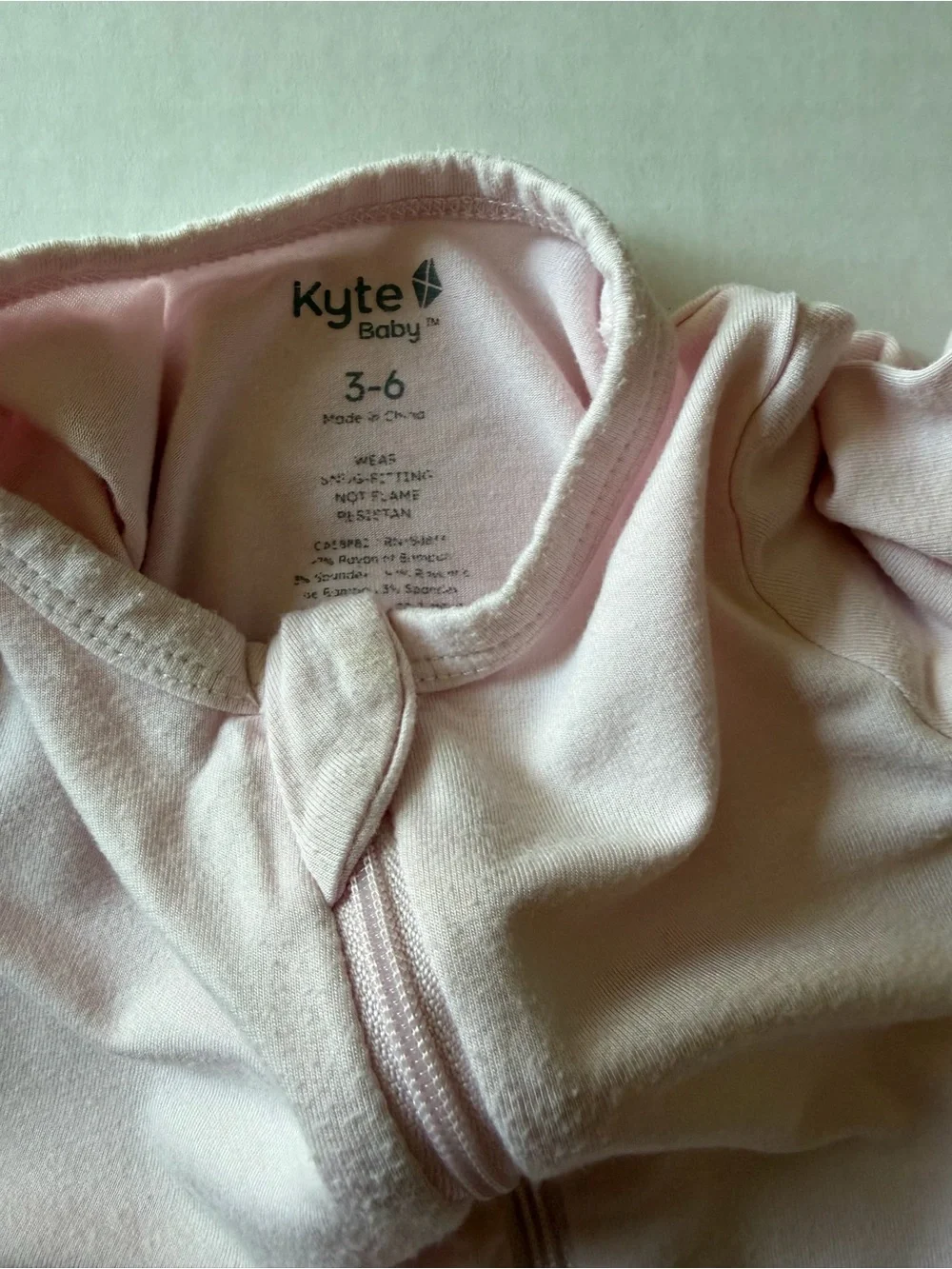 Kyte Baby Blush Pink Bamboo Zipper Footie Sleeper 3-6M